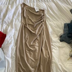 One shoulder maternity fitted dress size small